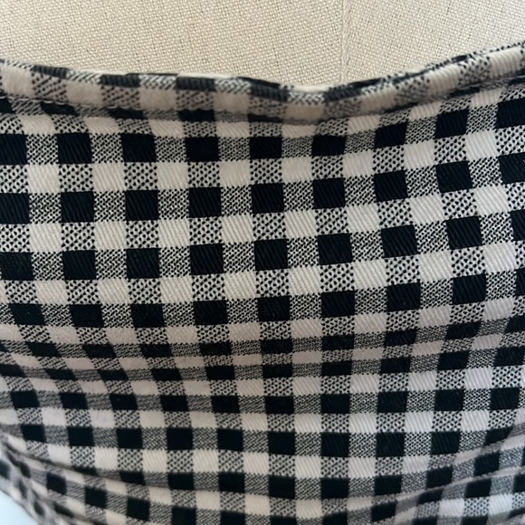 Black and White Gingham Crop Top - Picture 2 of 2
